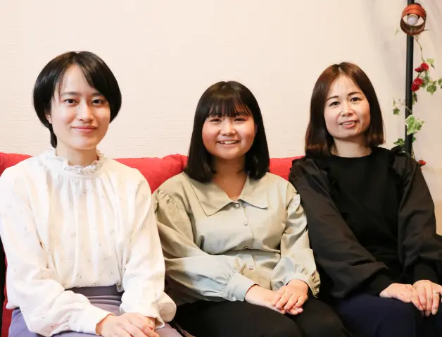 写真：れなちゃん親子と家庭教師